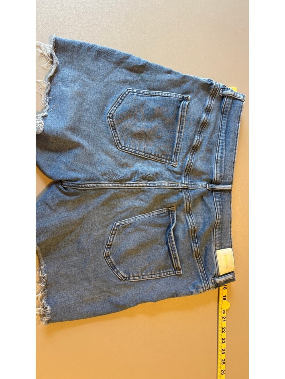Express Midi High Rise Denim Shorts Size 14
